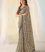 MANNEQUINE PRINTED SAREE WITH BEUTYFULL LACE