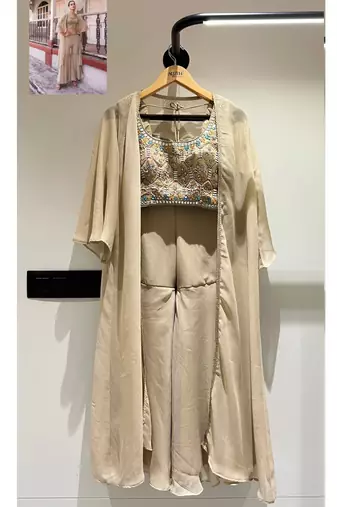 Chiku Hand Embellished Georgette Designer IndoWestern
