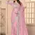 Pink Sequin Zari Resham Stone Embroidered Border Net Party Wear Saree With Matching Blouse Piece