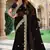 Black Sequence Coding Embroidered Georgette Saree With Matching Blouse Piece