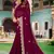 Purple Sequence Coding Embroidered Georgette Saree With Matching Blouse Piece