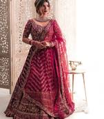 Mesmerizing Red Silk Sequins with Zari Thread & Coding Dori Embroidery Work Semi-Stitched Lehenga Choli Set
