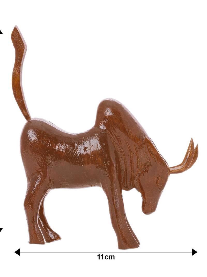 SOWPEACE Wooden Bull Horns of Power | Artisan Tabletop Decor, 10cm Glossy
