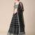 Black Sequence with Thread Zari Embroidery Georgette Lehenga Choli with Dupatta