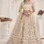 Dusty Chiku Butterfly Net Embroidered Thread Wedding Lehenga