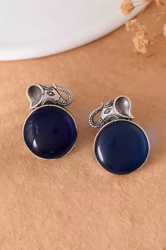 silver plated elephant purple american diamond