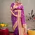 Women's Purple Paithani Silk Zari Woven Saree with Blouse