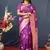 Women's Purple Paithani Silk Zari Woven Saree with Blouse