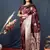 Women's Brown Paithani Silk Zari Woven Saree with Blouse