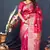 Women's Gajri Red Paithani Silk Zari Woven Saree with Blouse