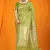 Women's Green Faux Kanjivaram Silk Zari Woven Saree with Blouse
