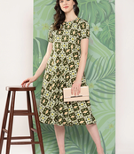 Dark green square dress