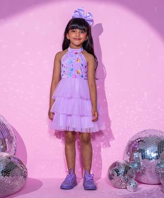 Purple three layered dress 1