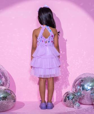 Purple three layered dress 3
