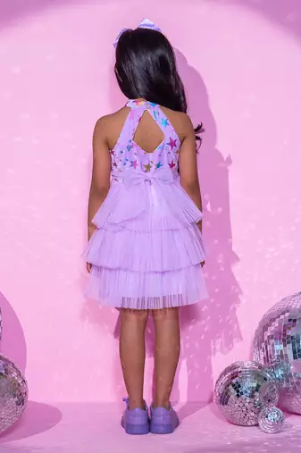 Purple three layered dress
