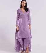 Elegant lilac kurta palazzo set
