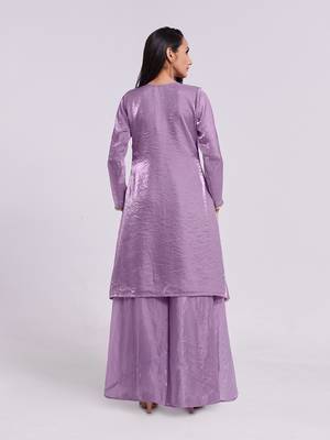 Elegant lilac kurta palazzo set 3