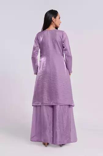 Elegant lilac kurta palazzo set