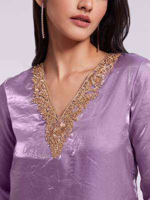 Elegant lilac kurta palazzo set 4
