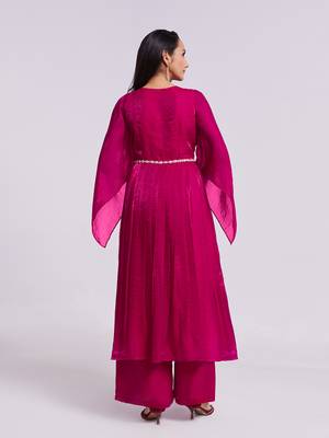 Elegant pink kurta palazzo set 3