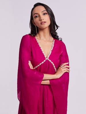 Elegant pink kurta palazzo set 4