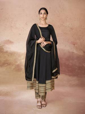 Classic black zari anarkali 1