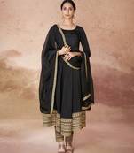 Classic black zari anarkali