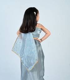 Aglare girls's  organza,chinnon,dhoti set sets for girls suite,girls i set light blue
