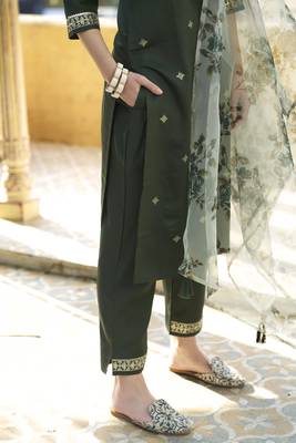  women kurta and pant sets viscose rayon fabric 4