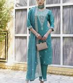 women kurta and pant sets silk blend fabric