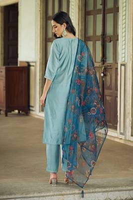  women kurta and pant sets viscose rayon fabric 2