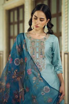  women kurta and pant sets viscose rayon fabric 3