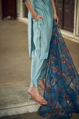  women kurta and pant sets viscose rayon fabric 4