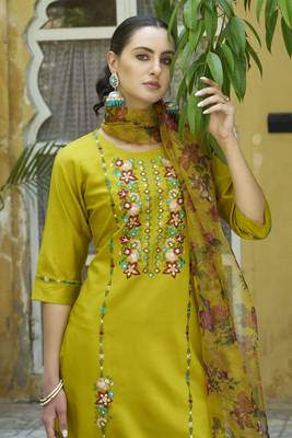  women kurta and pant sets viscose rayon fabric 3