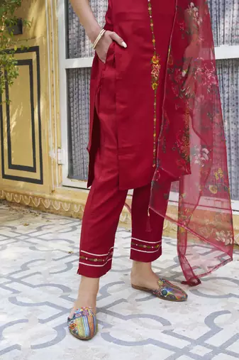  women kurta and pant sets viscose rayon fabric