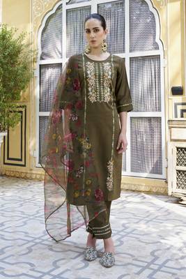  women kurta and pant sets viscose rayon fabric 1