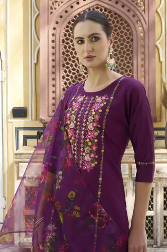  women kurta and pant sets viscose rayon fabric