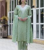 women kurta and pant sets silk blend fabric