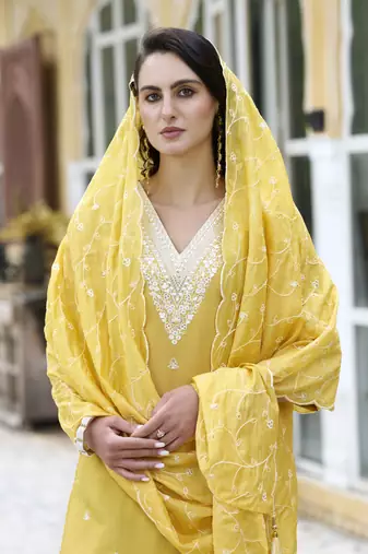  women kurta and pant sets silk blend fabric