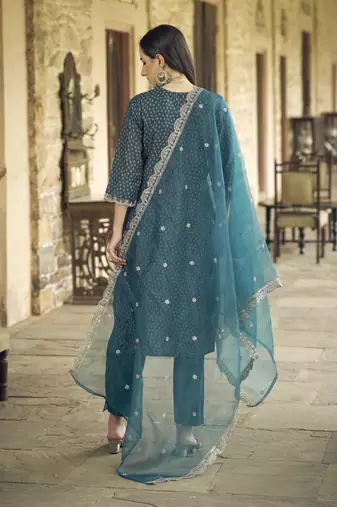  women kurta and pant sets muslin print fabric