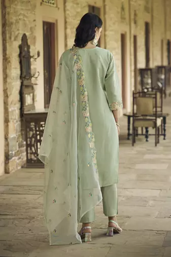  women kurta and pant sets viscos roman silk fabric