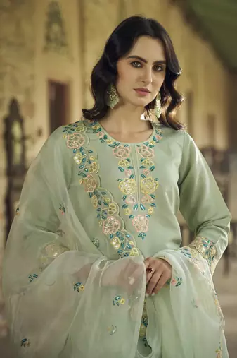  women kurta and pant sets viscos roman silk fabric