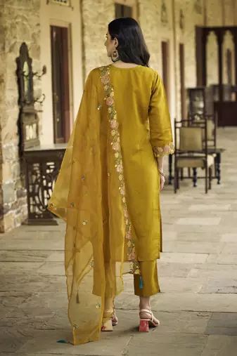  women kurta and pant sets viscos roman silk fabric