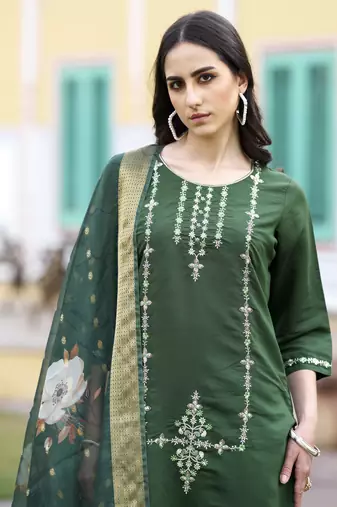  women kurta and pant sets  viscos roman silk fabric