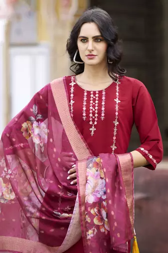  women kurta and pant sets  viscos roman silk fabric