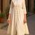 women cream viscose rayon solid anarkali kurta