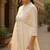 women cream viscose rayon solid anarkali kurta
