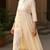 women cream viscose rayon solid anarkali kurta
