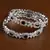 Silver Plated Black Stone Designer CZ Bangles BD699