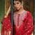 maroon embroidered poly silk styles women's kurta trousers with dupatta